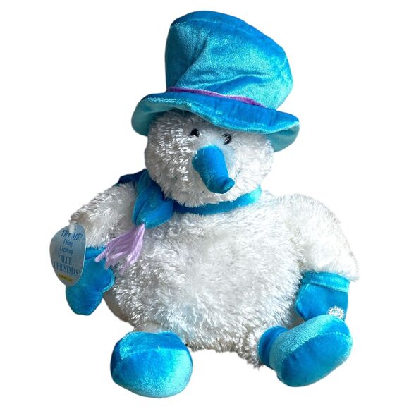 Dan Dee 10" Animated Plush Snowman Sings Elvis Blue Christmas Lights & Music - Picture 2 of 10